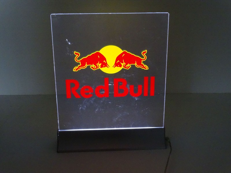 Red Bull Acrylic Panel Stand 08, Tafel Licht Bord, 12 Volt