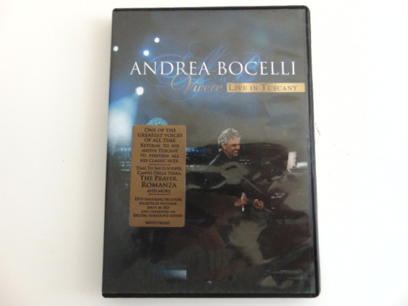 Dvd: Andrea Bocelli  Vivere  Live In Tuscany 2008