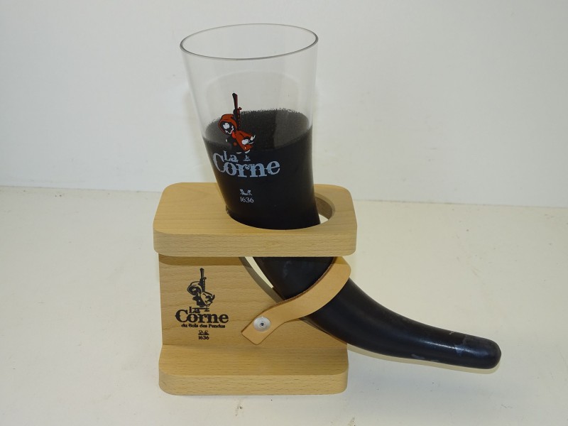 Bierglas / Drinkhoorn: La Corne, Du Bois Des Pendus - Kringwinkel