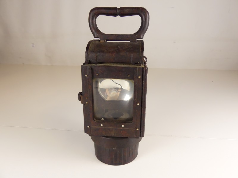 Oude mijnwerkers-seinlamp