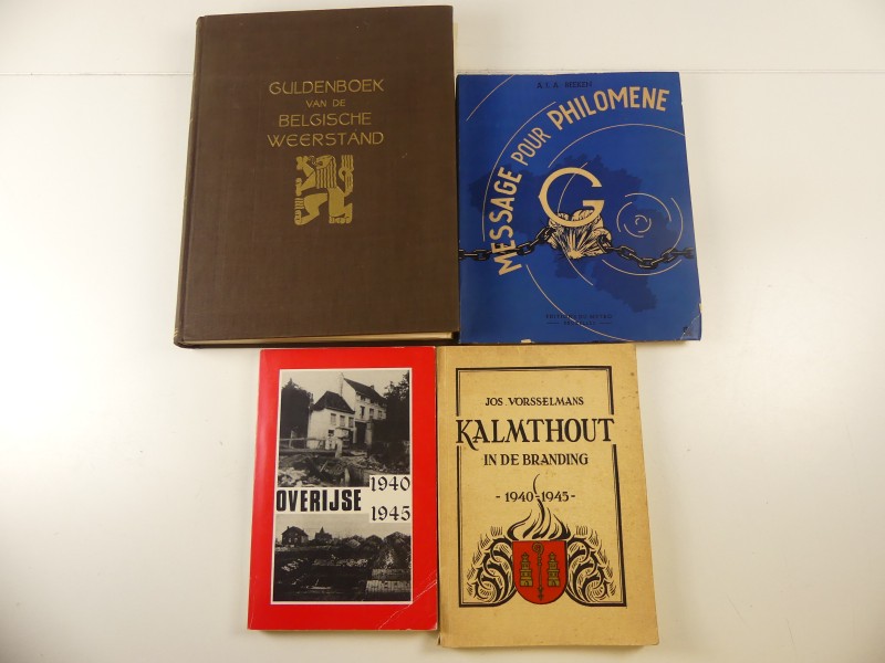 Vintage 4 boeken over België in de Tweede Wereldoorlog