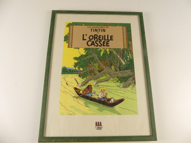 Vintage Hergé poster “L’oreille cassée” 1995 gelimiteerde uitgave