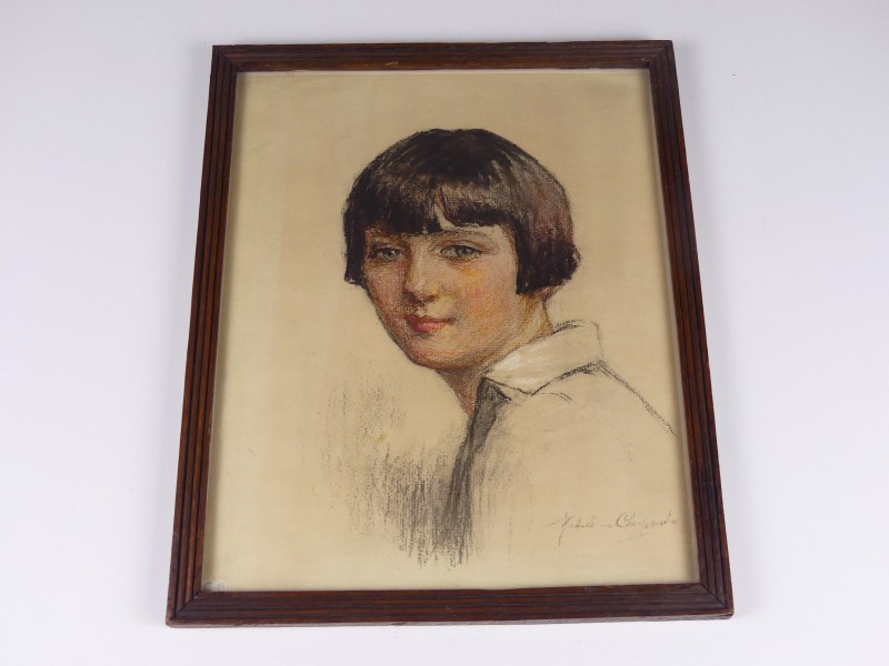 Antiquariaat: M. Carpentier ‘portret meisje’