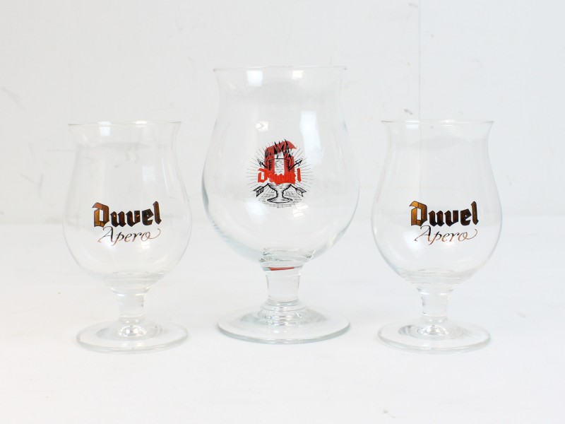 Set van drie Duvel glazen