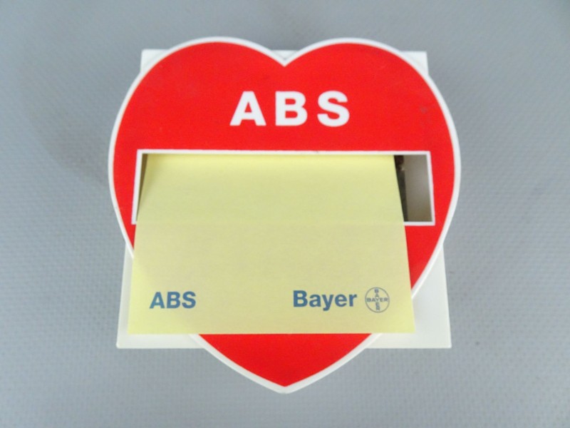 ABS Bayer gemerkt Post-It houder.