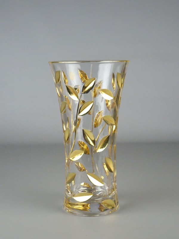 Handgemaakte kristallen vaas uit Italië.