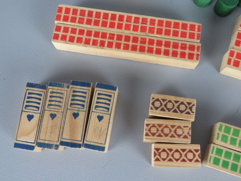 Vintage Spel Houten Blokjes Om Te Bouwen Kringwinkel