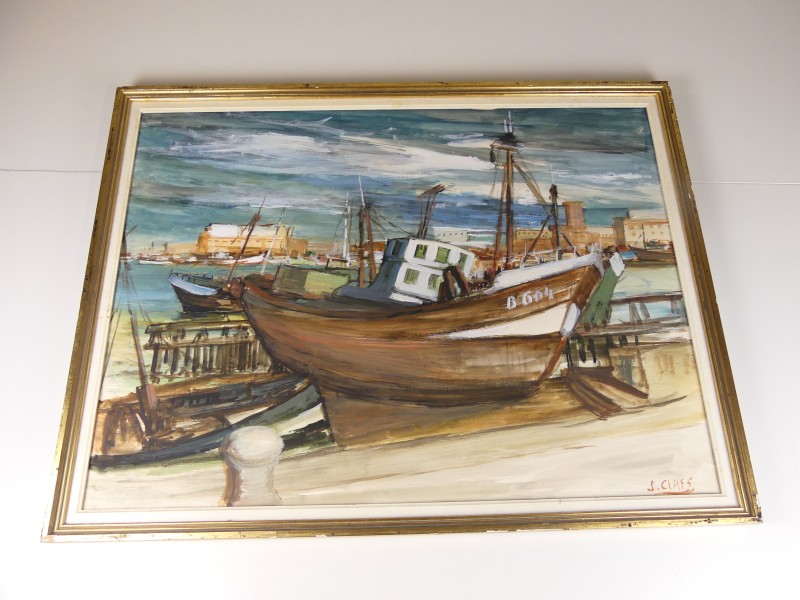 Schilderij marine - boot - S.Claes