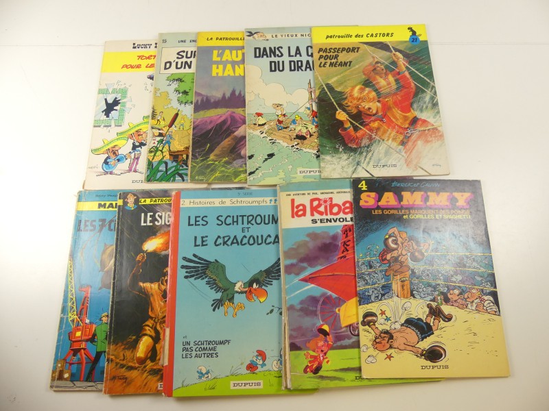 Dupuis: lot van 10 vintage Franstalige strips