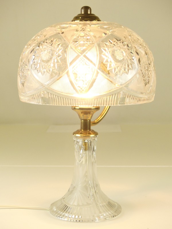 Vintage Tafellamp geslepen Kristal