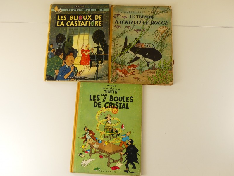 Hergé: 3 Franstalige albums Tintin