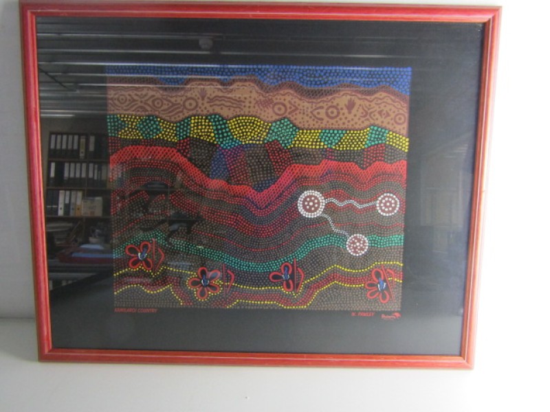 Schilderij, Aboriginal Dot Painting W. Pawley