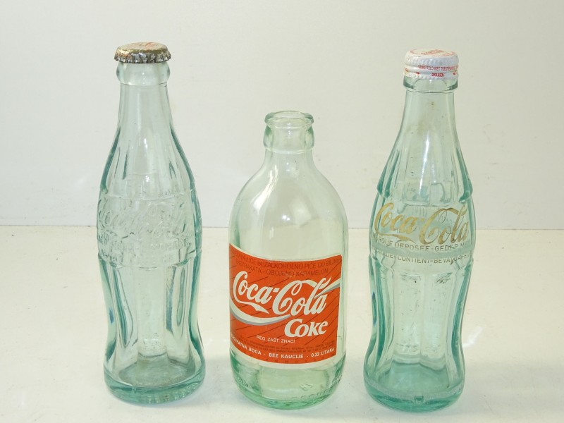 3 Unieke Coca Cola Flesjes: 1988, 1956