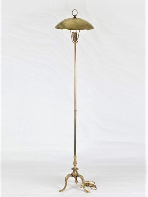 vintage vloerlamp in koper (138 cm)