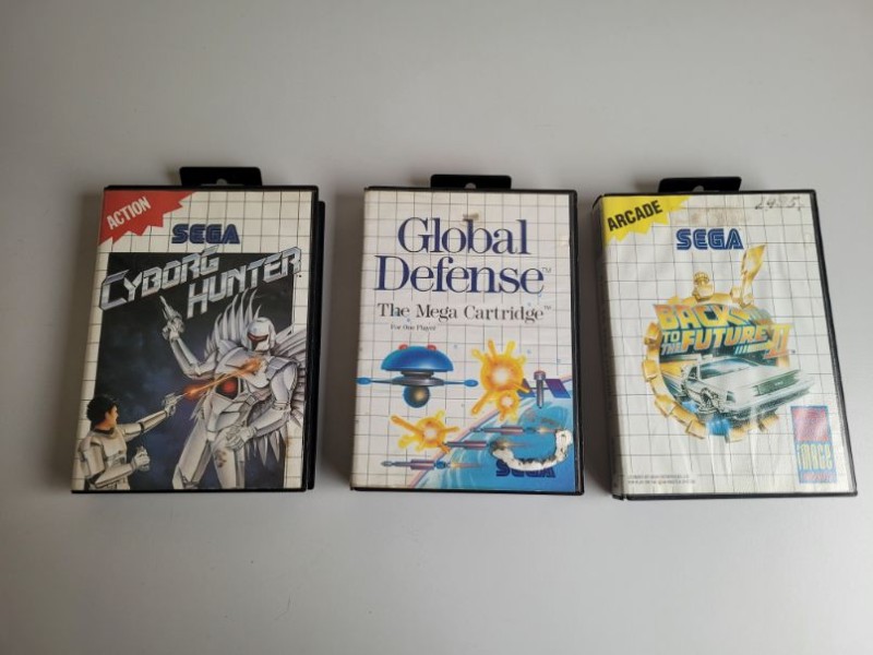 3 vintage Sega spelletjes