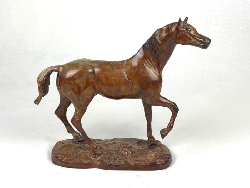 Vintage bronzen sculptuur van een paard