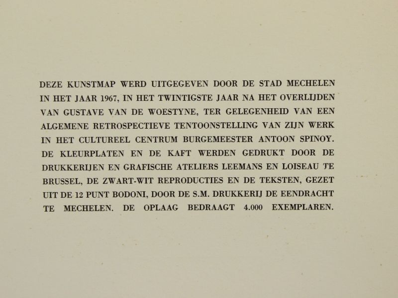 Kunstmap Gustave Van de Woestyne 1967