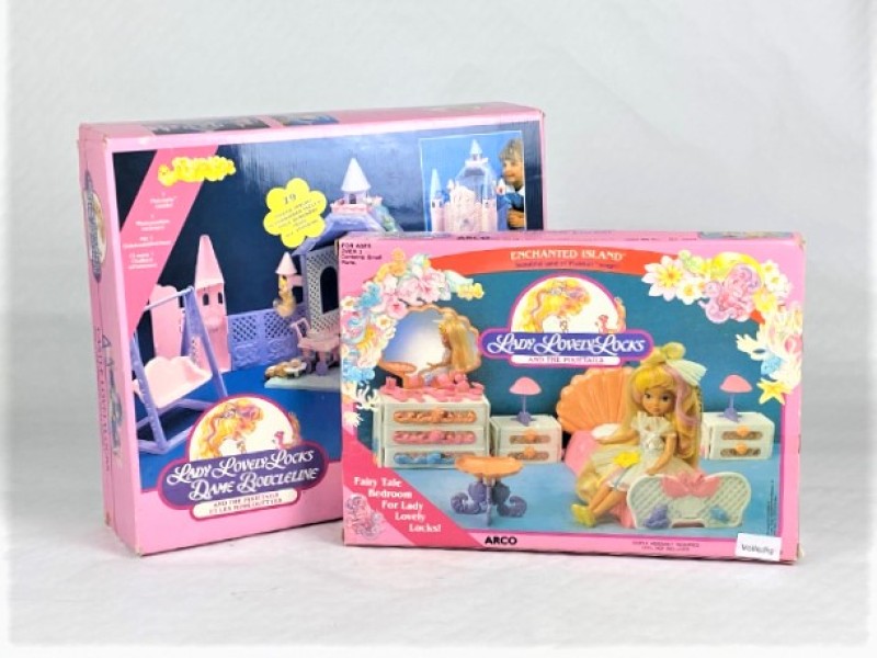 Vintage Lady Lovely Locks Kasteel en Slaapkamer in de originele doos - 1985 - Mattel