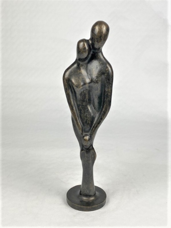 Vintage bronzen beeld liefdespaar (36 cm)