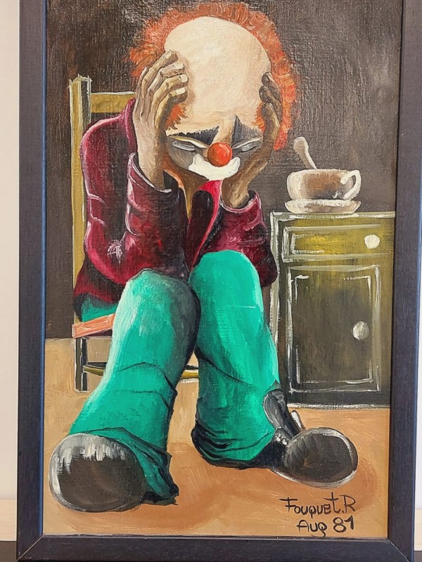 Schilderij Clown