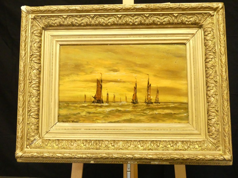 Hendrick Vader – marine olieverfschildering – 20e eeuw