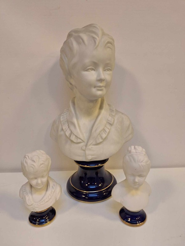3 Porseleinen bustes Camille Tharaud - Limoges