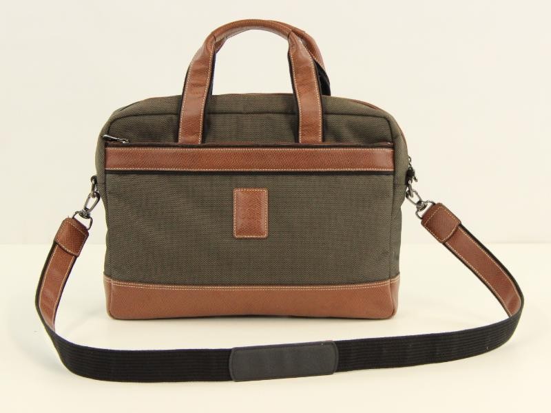 Longchamp Boxford briefcase (polyester canvas en leder)