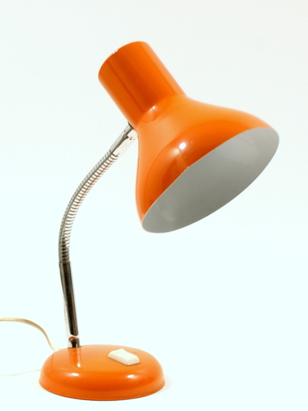 Vintage  Bureaulamp Oranje