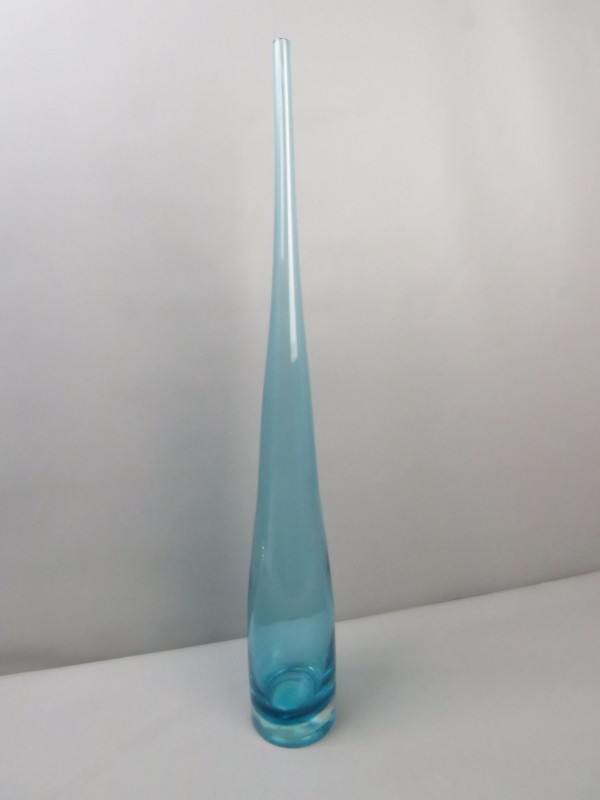Elegante glazen turquoise vaas