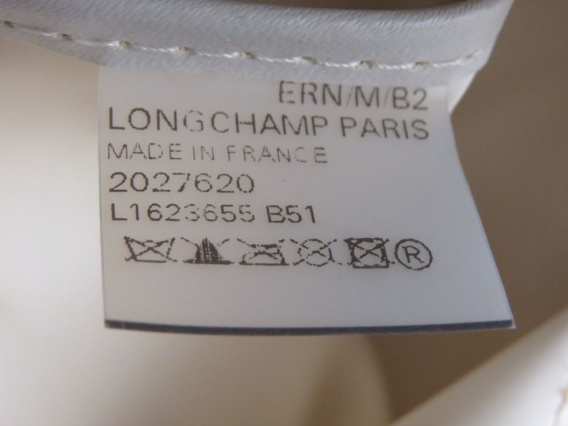Witte handtas gemerkt "Longchamp"