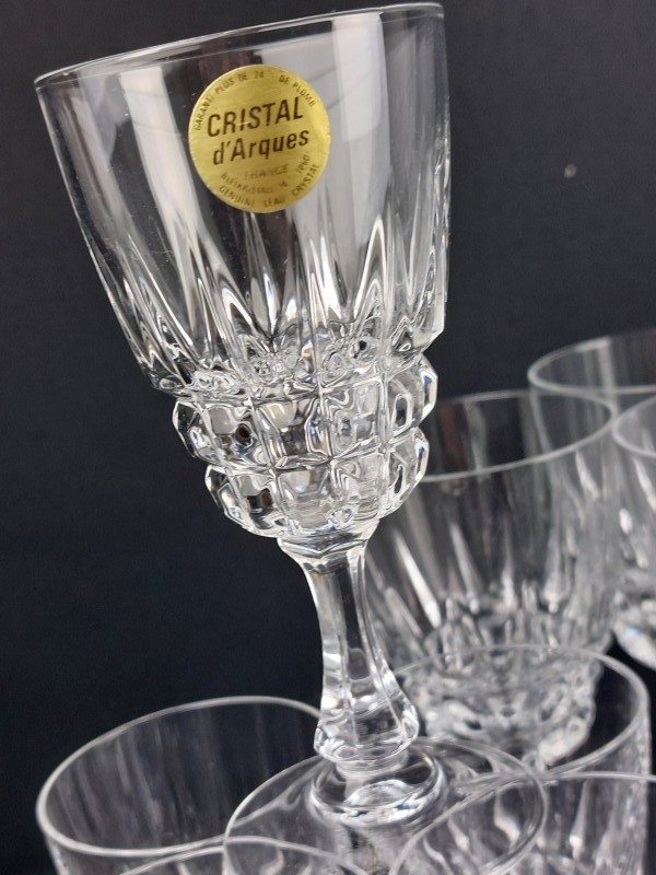 Lot glazen cristal d'arques