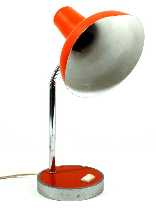 Vintage Oranje Bureaulamp