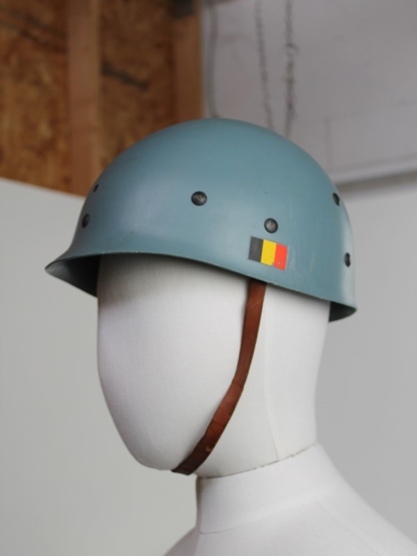 Blauwe helm M51 Belgisch leger - kunststof
