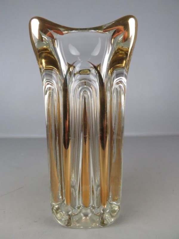Prachtige art-deco vaas "Lux Glass Oostenrijk".