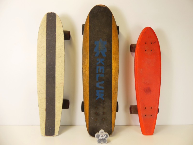 3 vintage skateboards