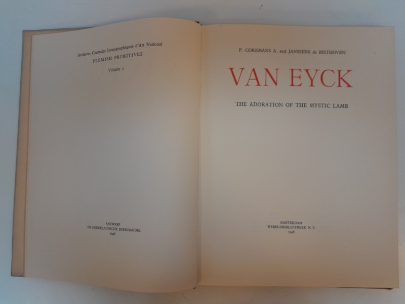 Boek: The adoration of the Mystic Lamb - P. Coremans A. & Janssens de Bisthoven