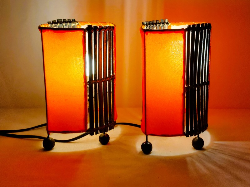 Set oranje lampjes