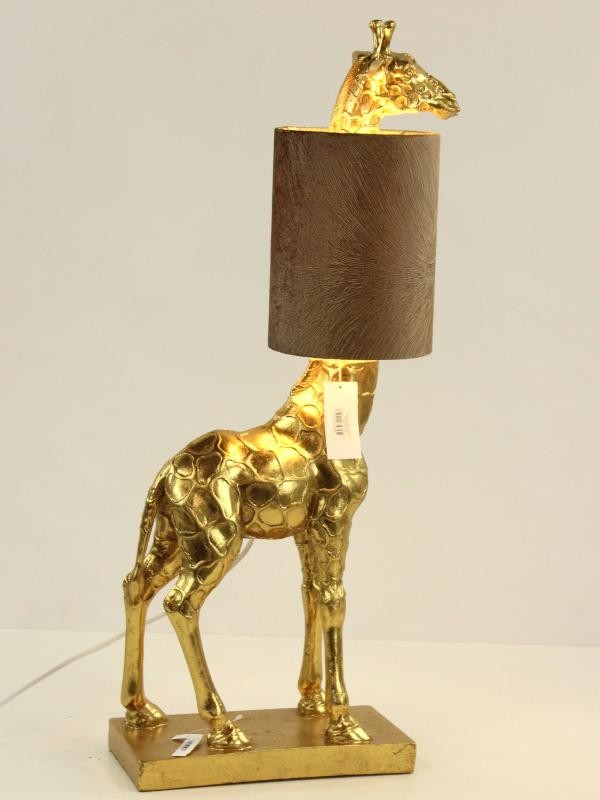 Goudkleurige tafellamp giraf - Creative Collection