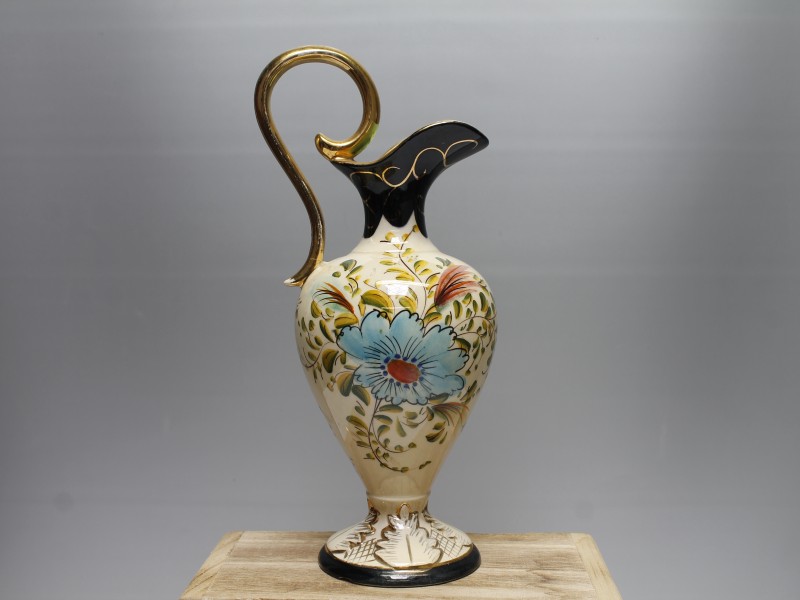 Antieke kan "Faience Hubert Bequet" (Art. 817)