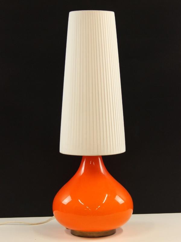 Grote Lamp Oranje - Glas - Space Age