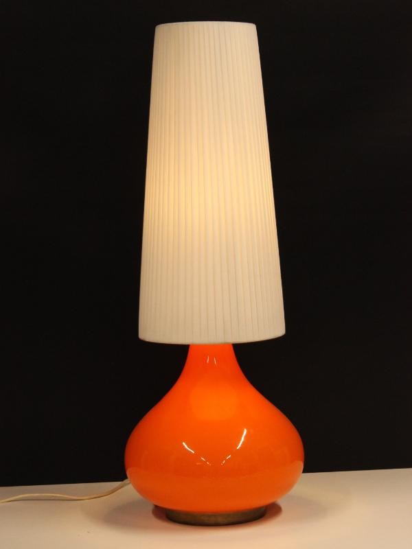 Grote Lamp Oranje - Glas - Space Age