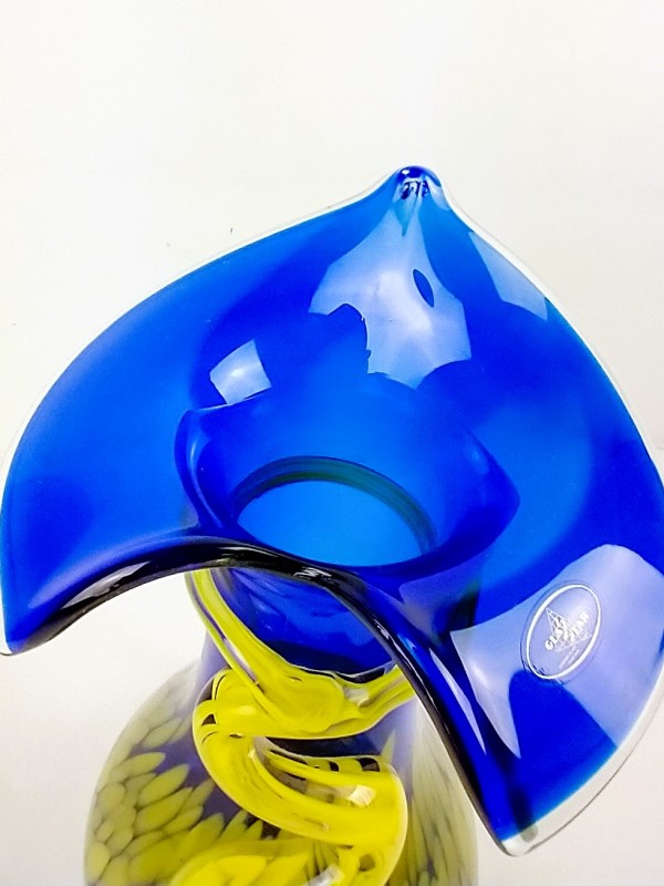 blauwe GlaSStar vaas