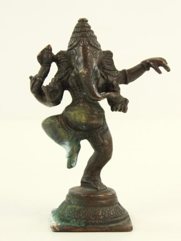 Bronzen beeldje  - dansende Ganesha