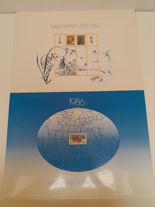 Kalenders 1986 en 1989 - Briefmarken der Welt