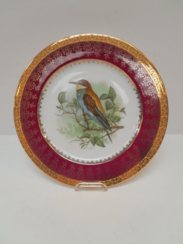 3 Limoges sierbordjes met vogels