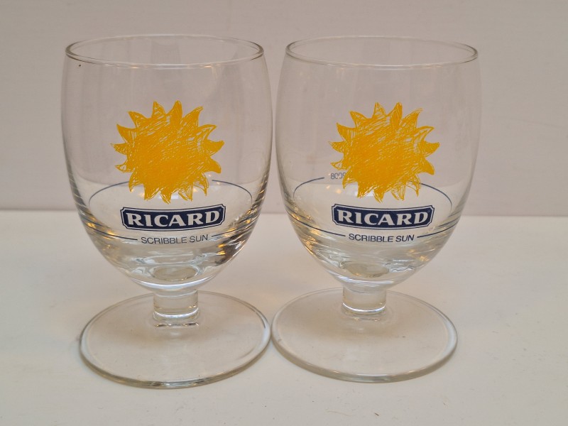 Ricard set met 6 glazen, ijsblok emmertje, waterkannetje en ijsblokvorm