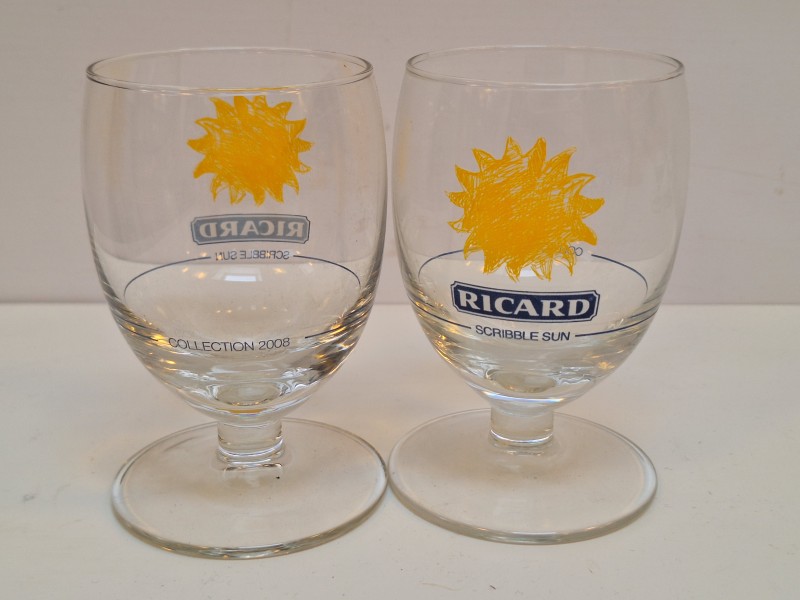 Ricard set met 6 glazen, ijsblok emmertje, waterkannetje en ijsblokvorm