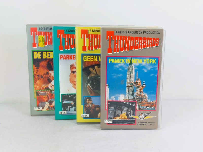 4 videobanden Thunderbirds