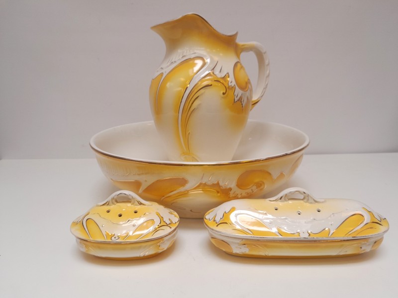 Lampet set in Art Nouveau stijl van Boch Frères