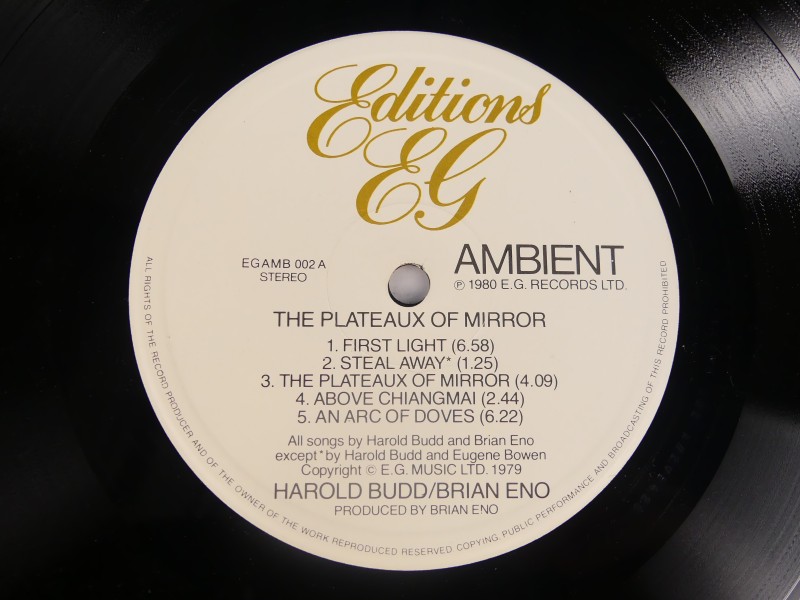 Brian Eno / Harold Budd - Ambient 2 LP